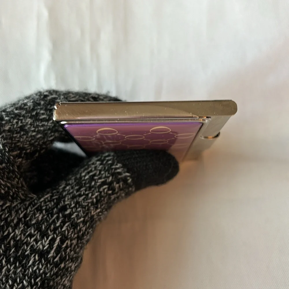 Oroton Card Holder Purple / Silver GUC